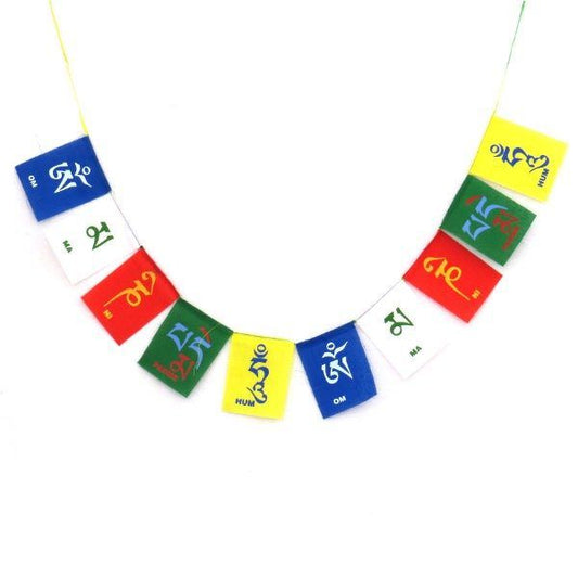 Banderas tibetanas mantra OM MANI PADME HUM