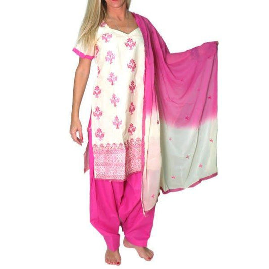 Punjabi Bollywood de tres piezas salwar, kurta y dupatta
