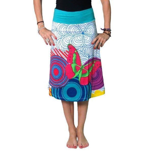 Falda étnica india con mariposa