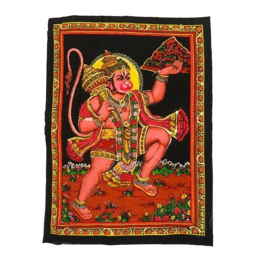 Tapiz Bhakti pintado de Hanuman