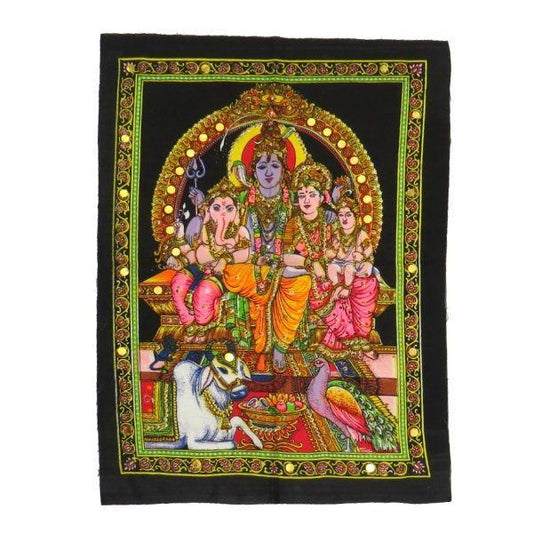 Tapiz Bhakti de la familia de Ganesh