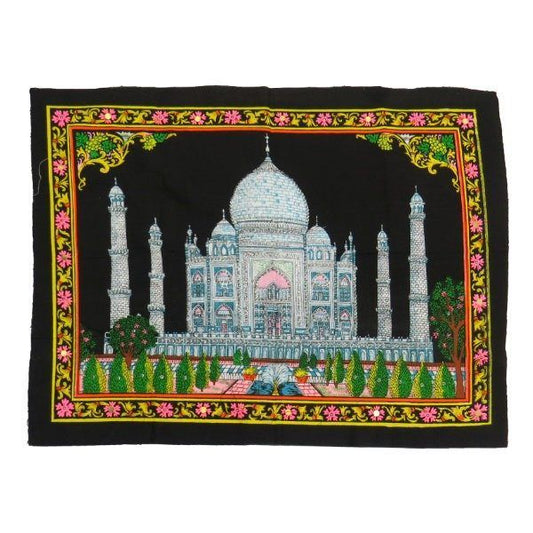 Tapiz Bhakti pintado del Taj Mahal