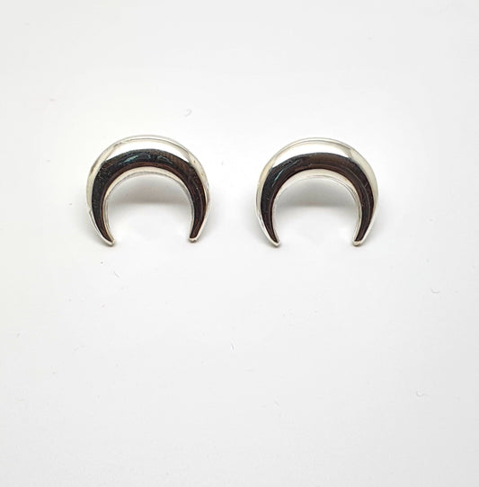 Pendientes de Plata en forma de luna