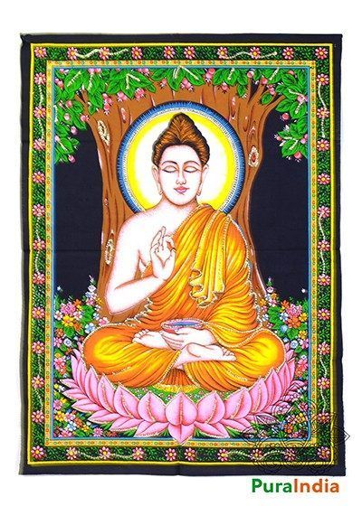 Tapiz pintado Bhakti de Buda