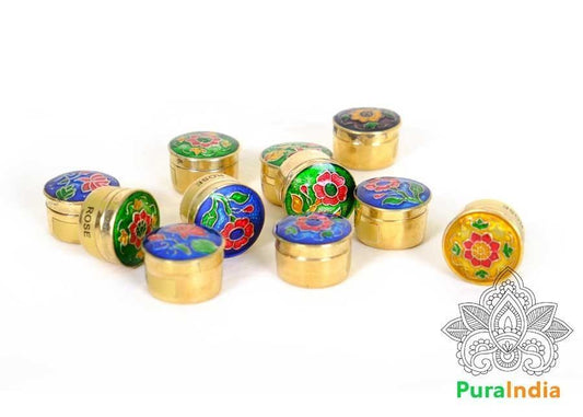 Perfume sólido de la India con cajita decorada