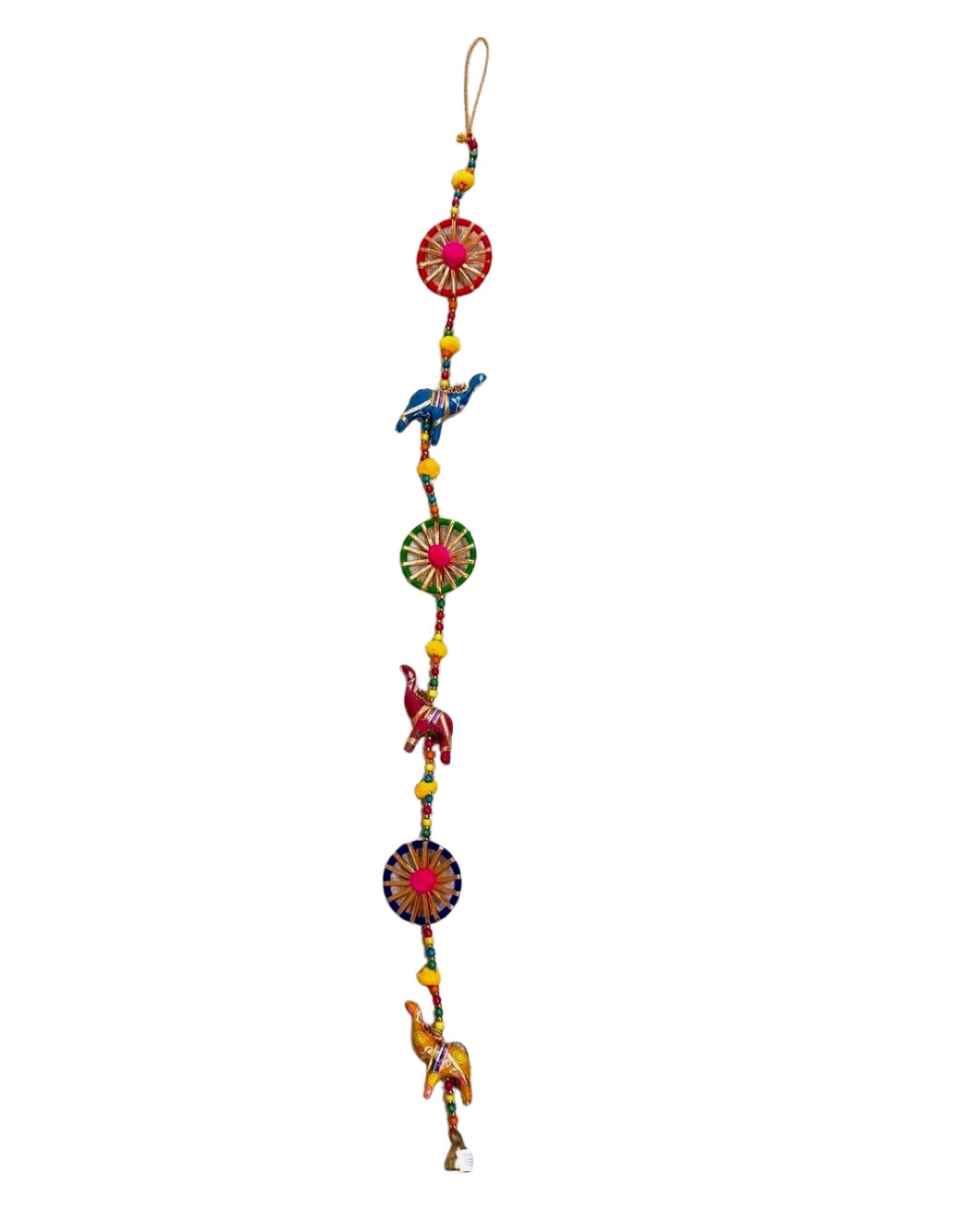 Móvil decorativo con chakras y elefantes colores
