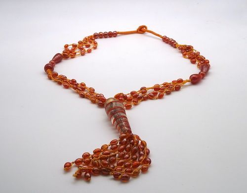 Collar de Bisutería india cilindro cristalino