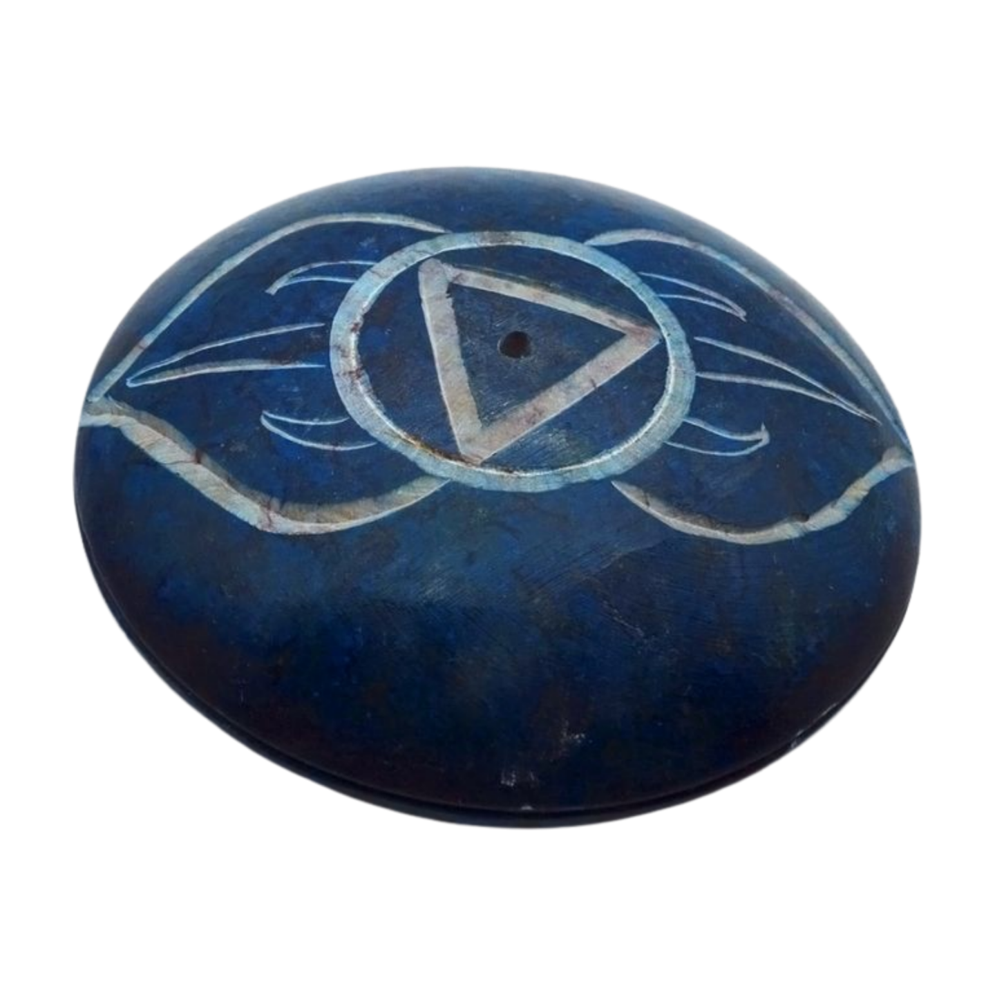 Incensario redondo de piedra chakras