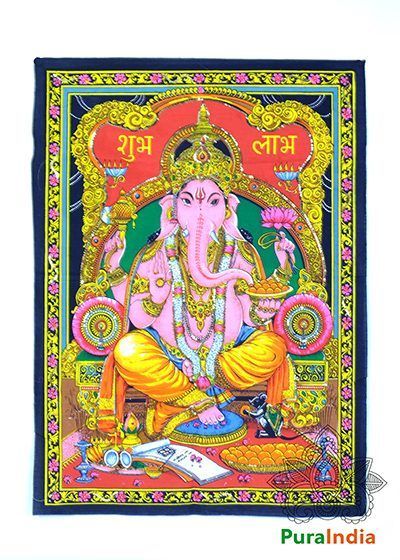 Tapiz hindú bhakti de Ganesh