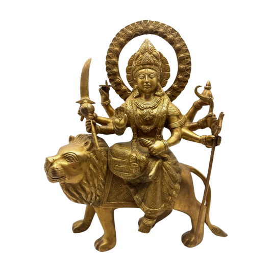 Estatua de bronce india de la Diosa hindú Durga
