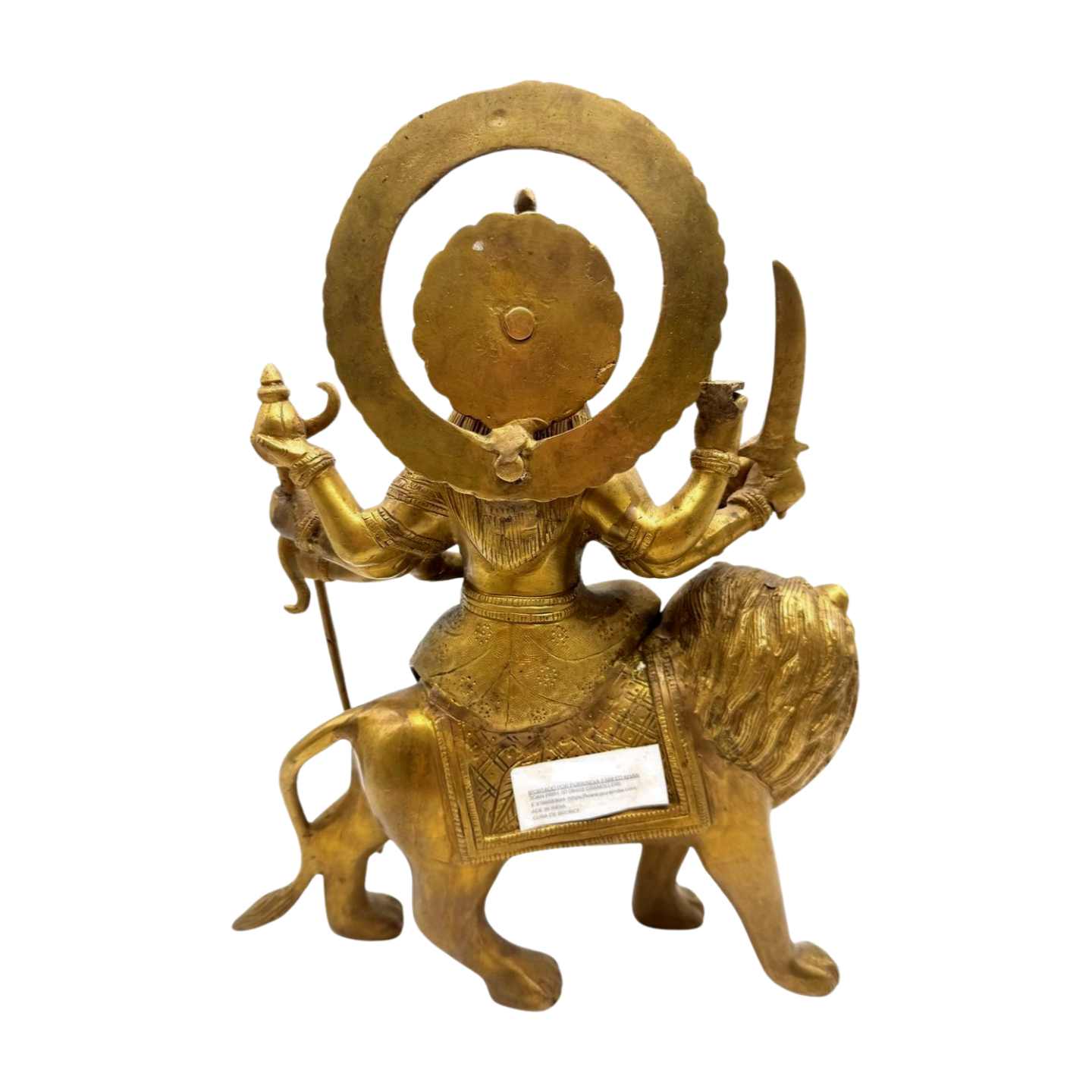 Estatua de bronce india de la Diosa hindú Durga