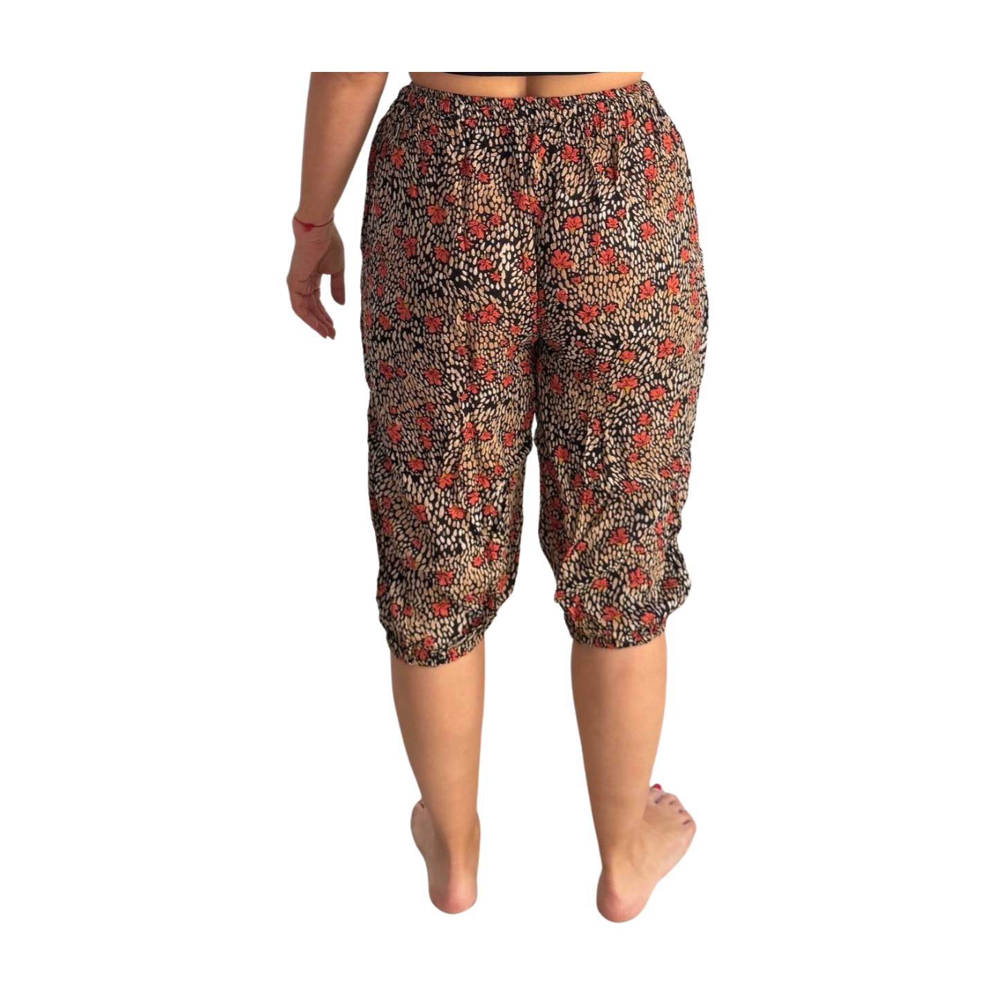 Pantalón indio corto estampado