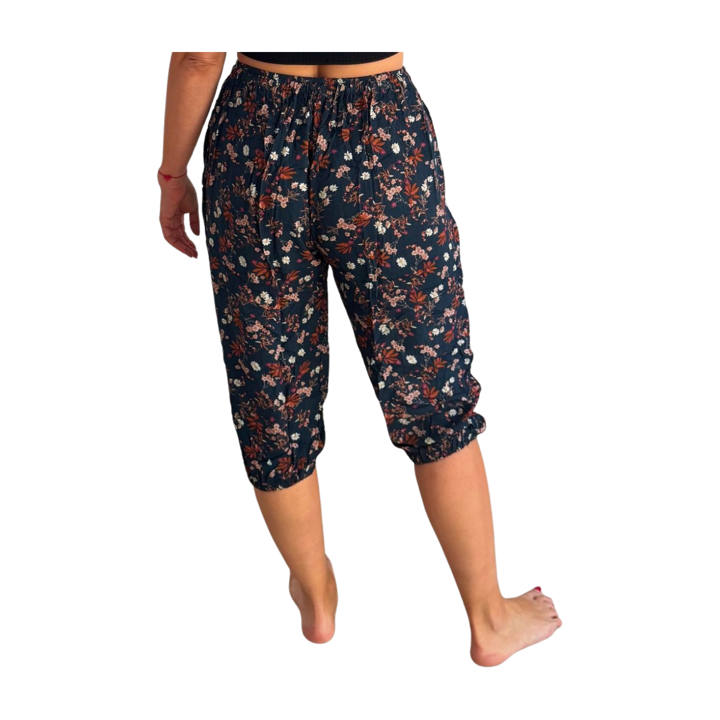 Pantalón indio corto estampado