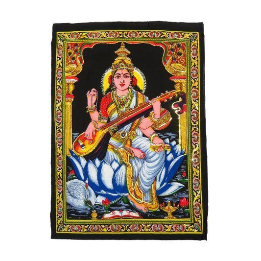 Tapiz  Bhakti hindú de Saraswati