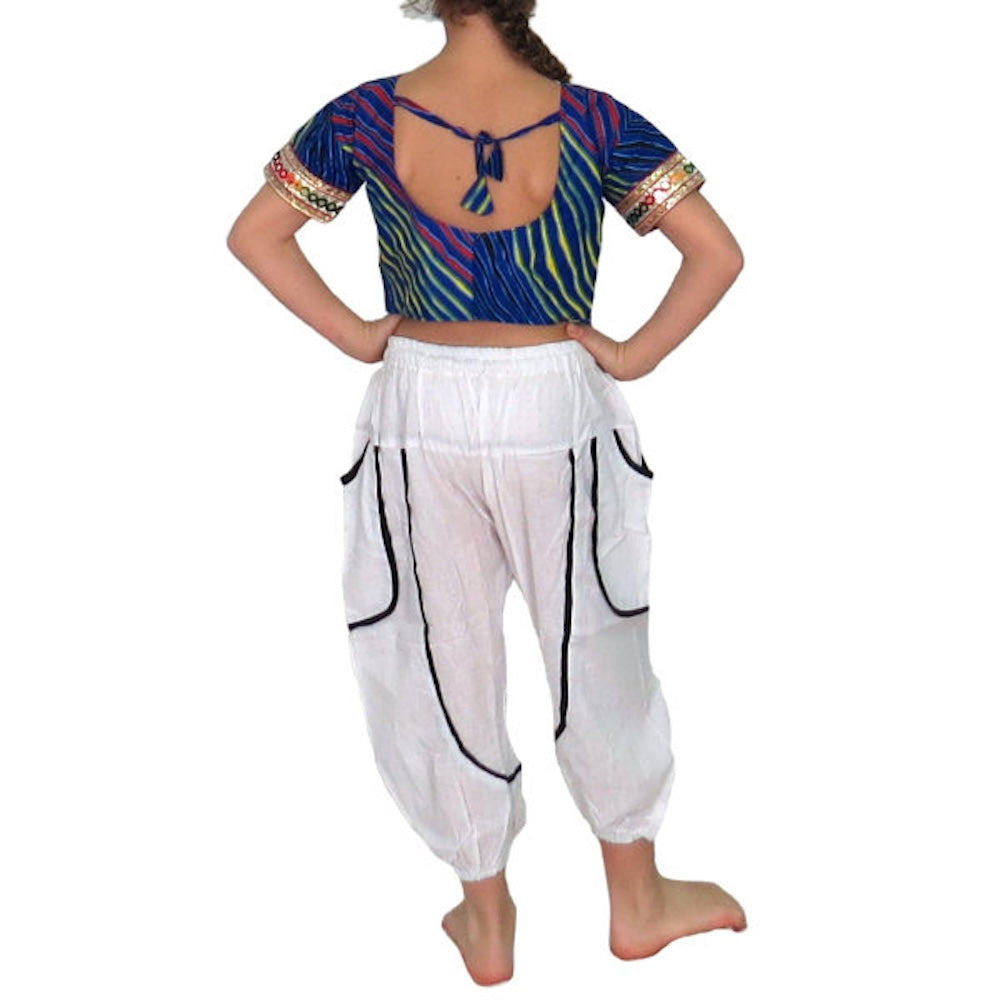Pantalón indio infantil blanco