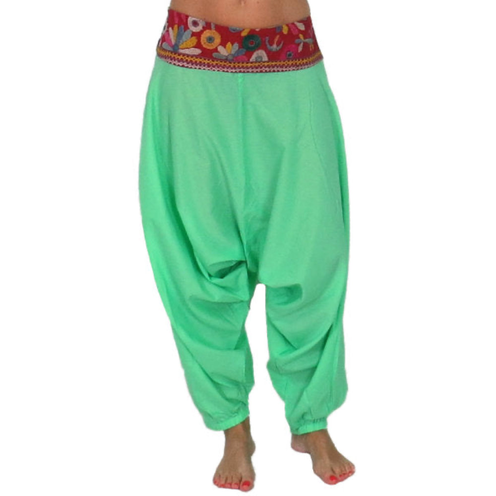 Pantalón afgano indio color verde