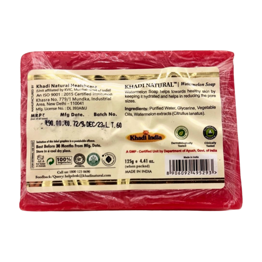 Jabón de SANDÍA aceite esencial KHADI NATURAL