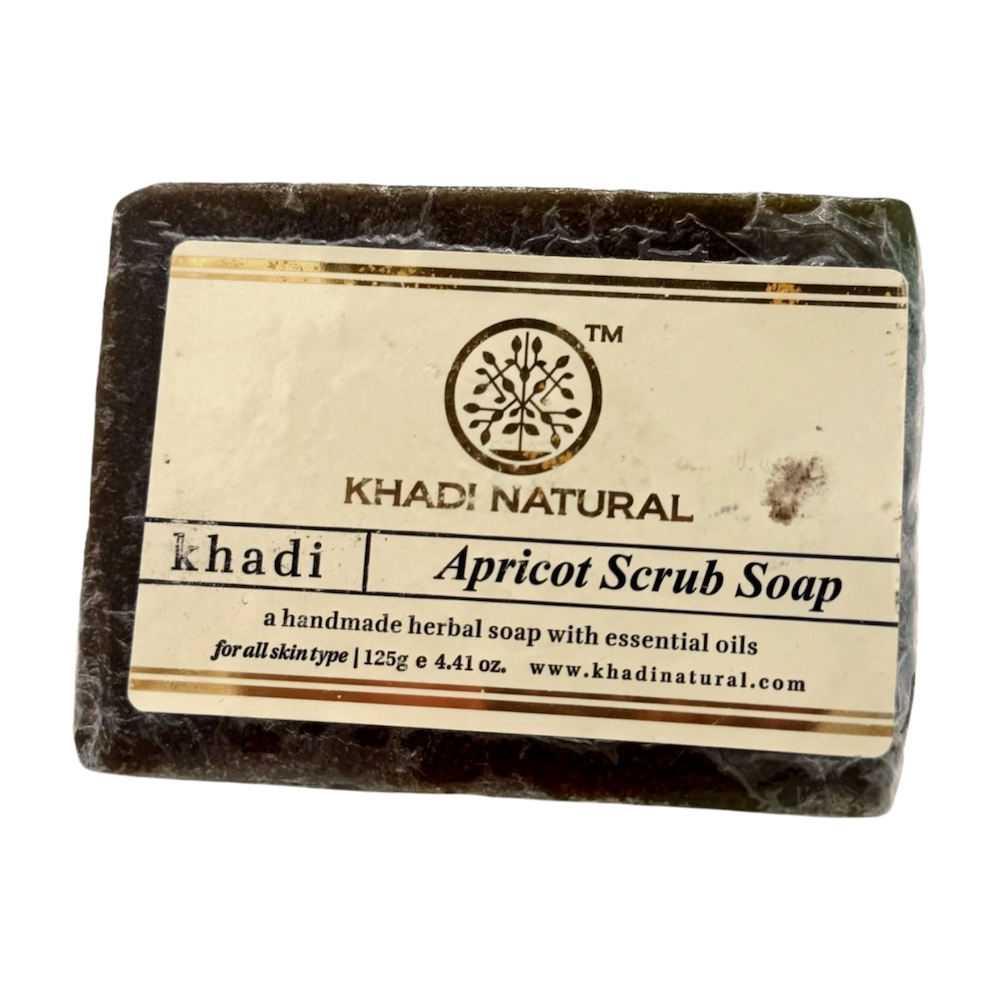 Jabón exfoliante de ALBARICOQUE con aceites esenciales KHADI NATURAL