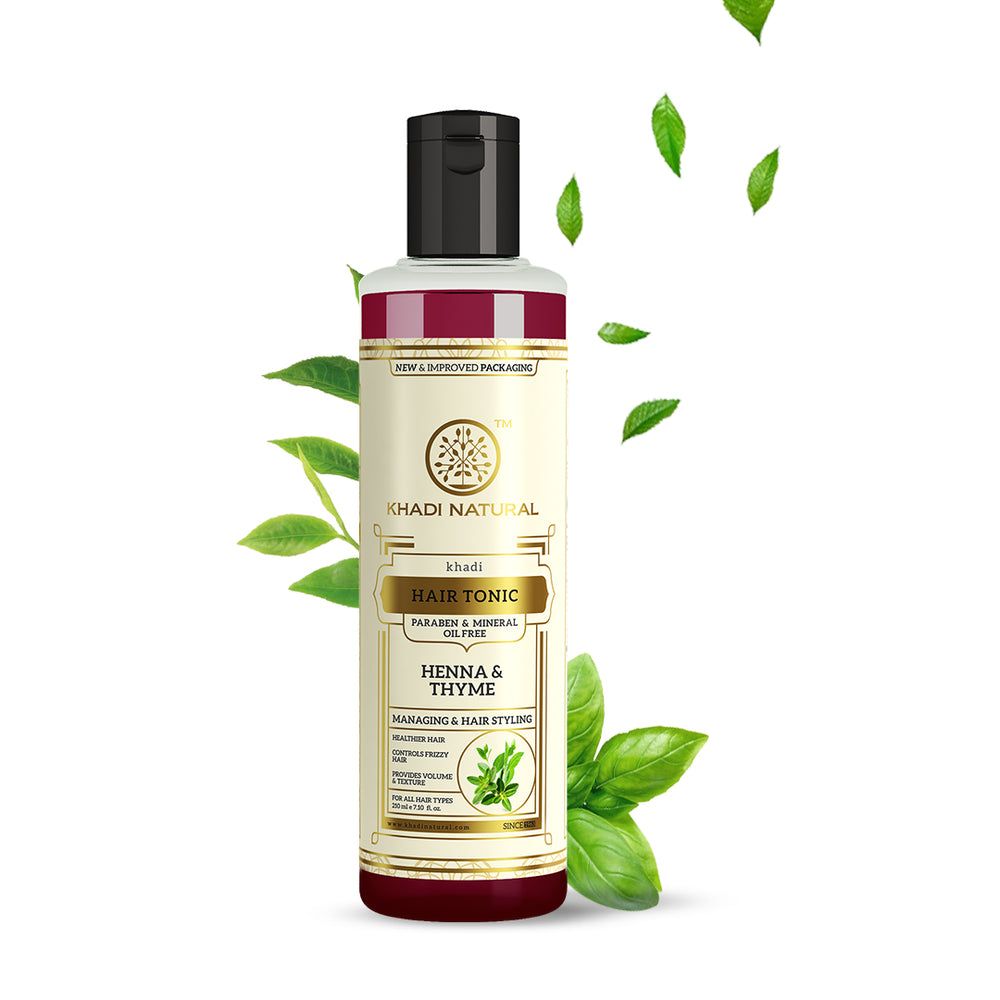 Tónico para cabello KHADI natural de henna y tomillo