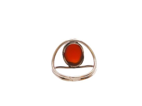 Anillo de Plata de la India con cornalina