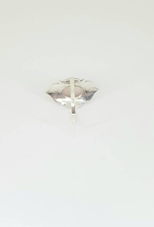 Anillo de plata con cuarzo rosa