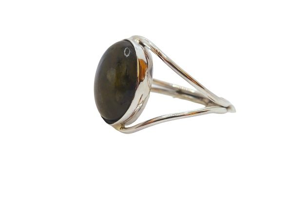 Anillo de plata de la India con labradorita