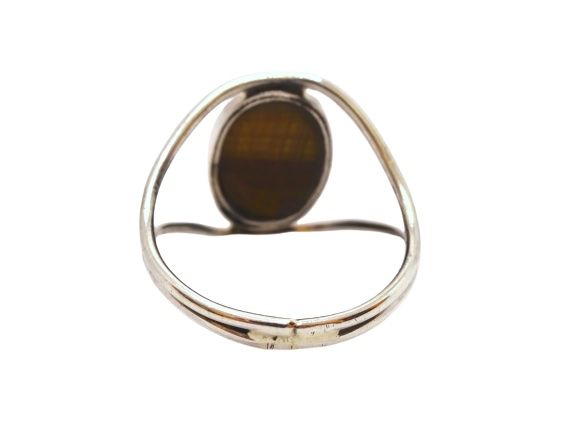 Anillo de Plata de la India con ojo de tigre