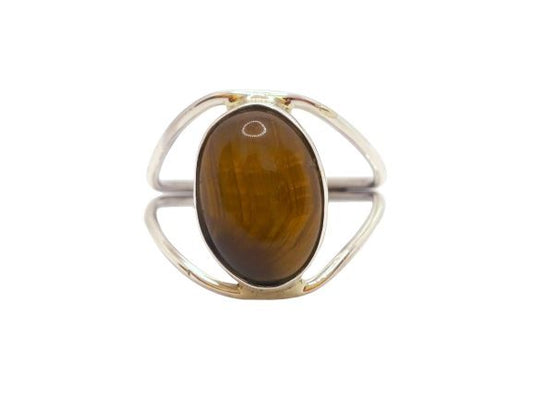Anillo de Plata de la India con ojo de tigre