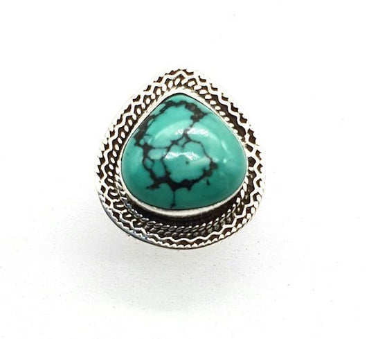 Anillo de Plata de la India con turquesa