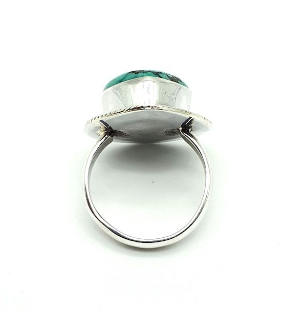 Anillo de Plata de la India con turquesa