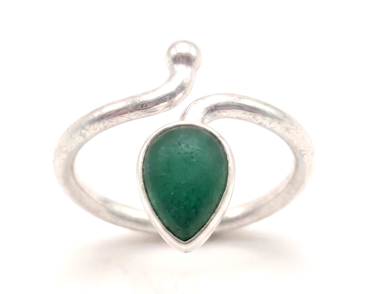 Anillo de Plata ajustable con esmeralda
