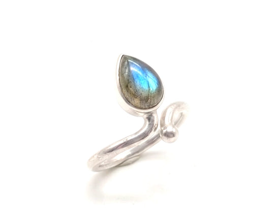 Anillo de Plata ajustable con labradorita