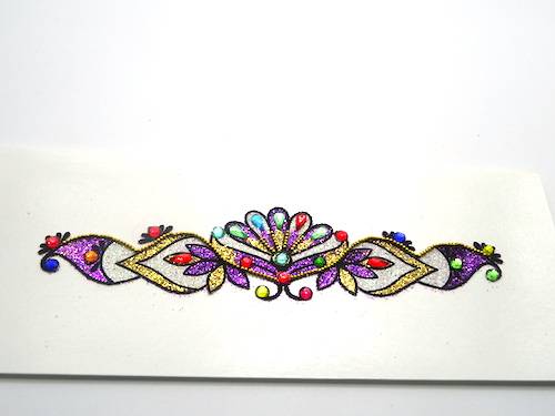 Tatuajes adhesivos de India color morado