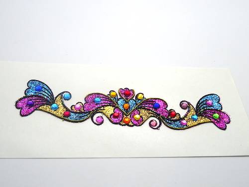 Tatuajes adhesivos de India color fucsia