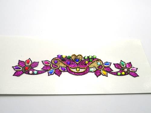 Tatuajes adhesivos de India color fucsia