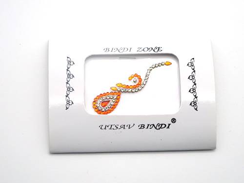 Bindis de la india color naranja