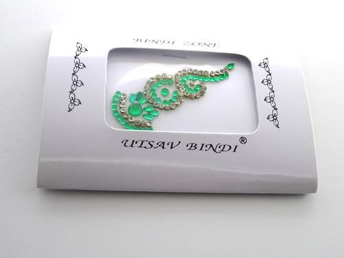 Bindis de la india color verde