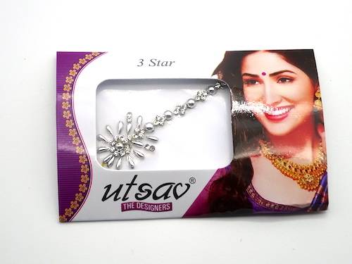 Bindis de la india color plata