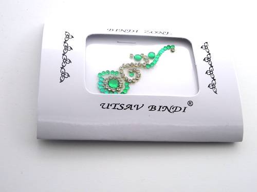 Bindis de la india color verde