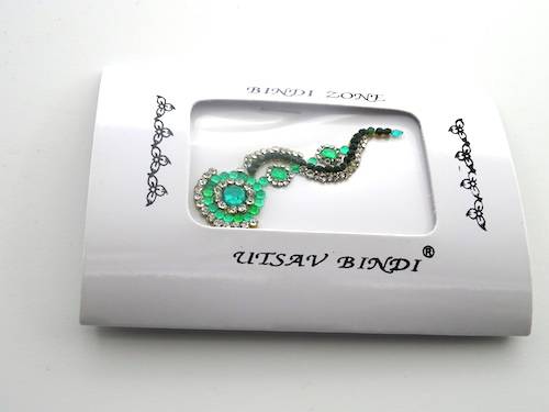 Bindis de la india color verde