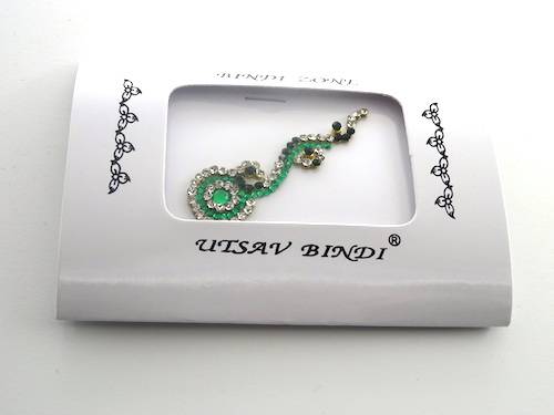 Bindis de la india color verde