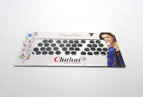 Bindis de la india redondos color negro