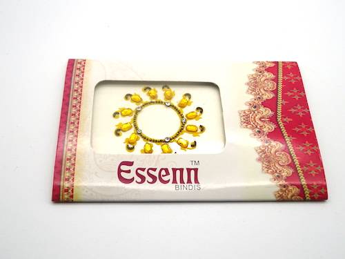 Bindis de la India de ombligo color amarillo
