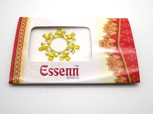 Bindis de la India de ombligo color amarillo