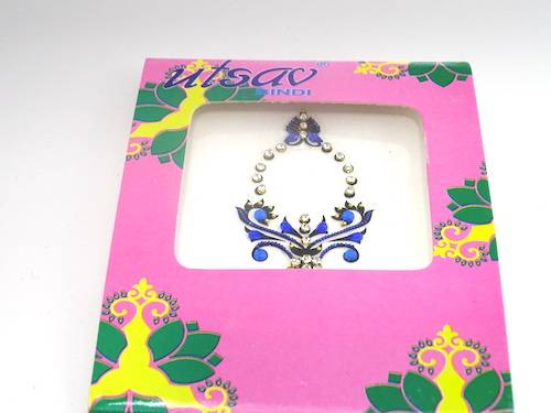 Bindis de la india de ombligo color azul