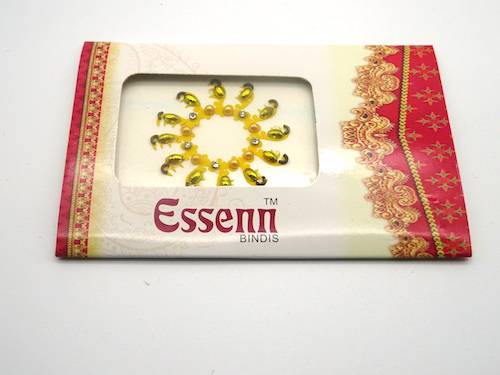 Bindis de la India de ombligo color amarillo