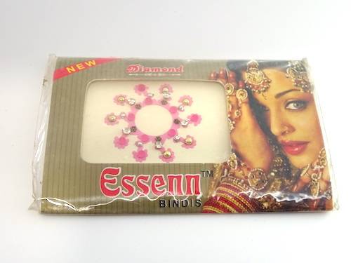 Bindis de la india de ombligo color rosa