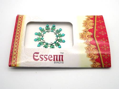 Bindis de la india de ombligo color verde