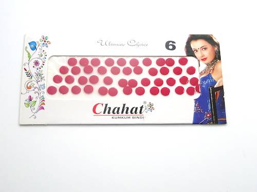 Bindis de la india redondos color rojo