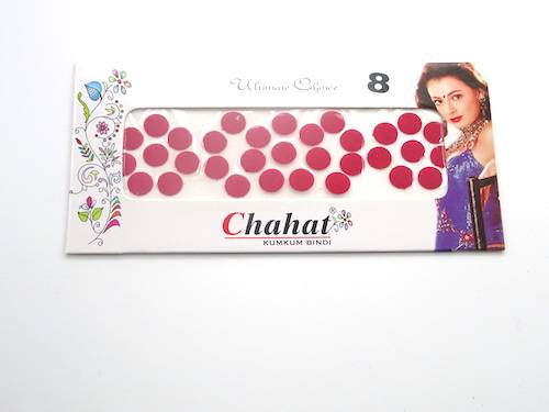 Bindis de la india redondos color rojo